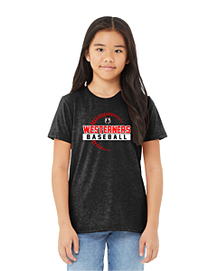 BELLA+CANVAS ® Youth Triblend Short Sleeve Tee - DTG - Logo 1-Charcoal Black Triblend