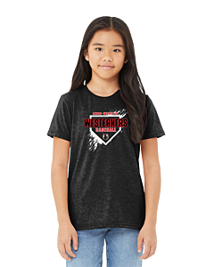 BELLA+CANVAS ® Youth Triblend Short Sleeve Tee - DTG - Logo 2-Charcoal Black Triblend
