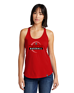 New Era® Ladies Heritage Blend Racerback Tank - DTG - Logo 1-Scarlet Red