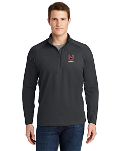 Sport-Tek® Sport-Wick® Stretch 1/2-Zip Pullover - Embroidery -Charcoal Gray