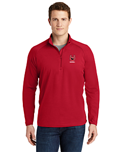 Sport-Tek® Sport-Wick® Stretch 1/2-Zip Pullover - Embroidery -True Red